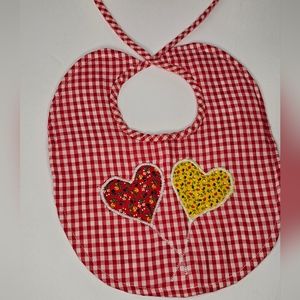 Vintage gingham bib